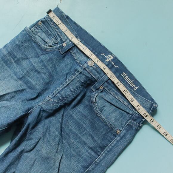 7 For All Mankind Standard Straight Leg Button Fly Mens Jeans Size 30 Waist - Picture 7 of 10
